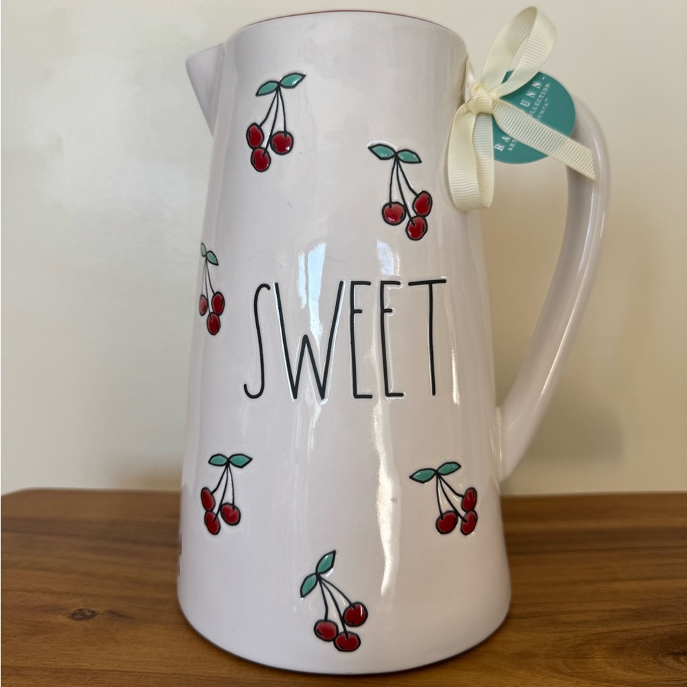Rae Dunn “SWEET” Cherry Pitcher